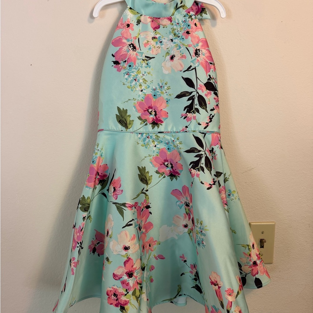 Girls Floral Halter Dress